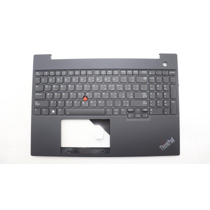 Lenovo 5M11L65175 Palmrest Top Case con tastiera, Arabo, nero, Retroilluminazione, US