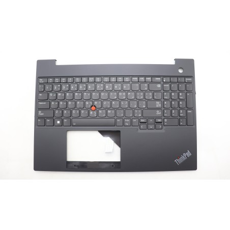Lenovo 5M11L65175 Palmrest Top Case con tastiera, Arabo, nero, Retroilluminazione, US