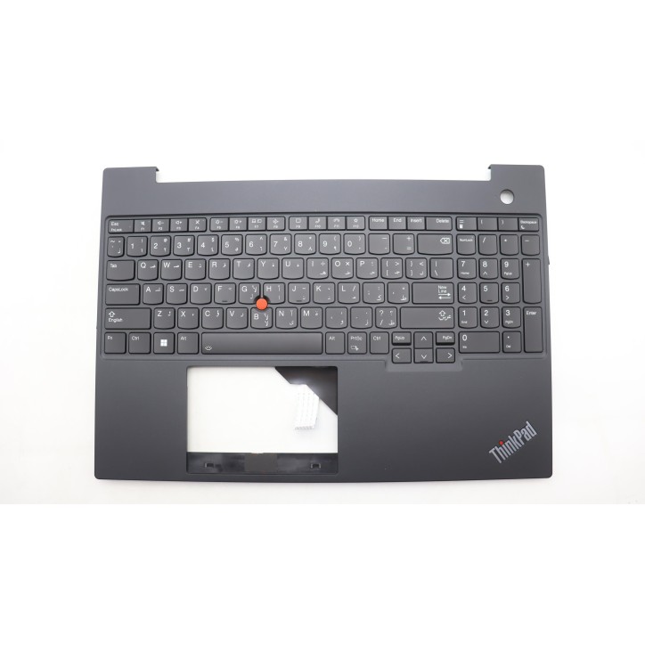 Lenovo 5M11L65175 Palmrest Top Case con tastiera, Arabo, nero, Retroilluminazione, US