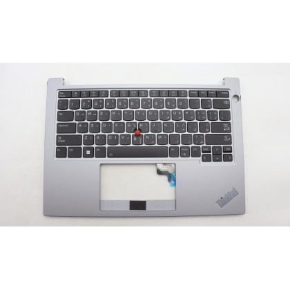 Lenovo 5M11L92658 Palmrest Top Case con tastiera, Arabo, grigio artico, Retroilluminazione, US