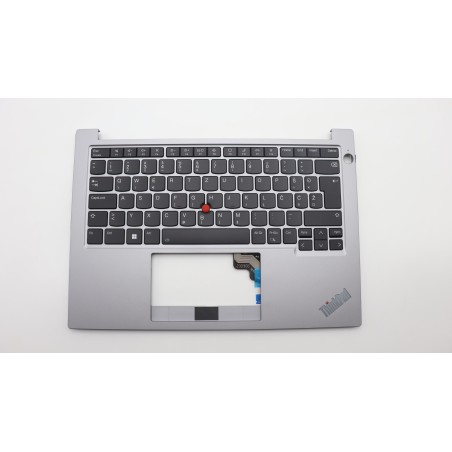 Lenovo 5M11L92717 Palmrest Top Case con tastiera, Sloveno, grigio artico, Retroilluminazione