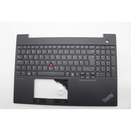 Lenovo 5M11N96556 Palmrest Top Case con tastiera, Norvegese, Nero