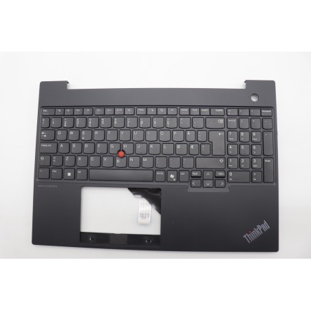 Lenovo 5M11N96556 Palmrest Top Case con tastiera, Norvegese, Nero