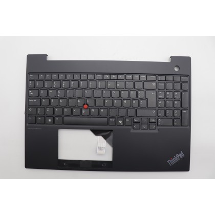 Lenovo 5M11N99750 Palmrest Top Case con tastiera, Danese, nero, UK
