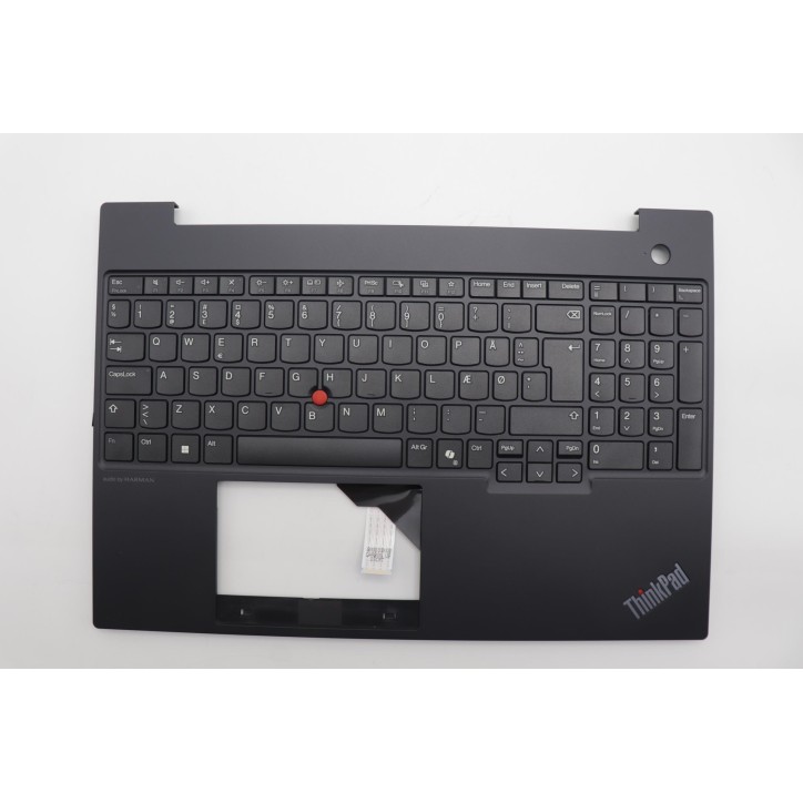 Lenovo 5M11N99750 Palmrest Top Case con tastiera, Danese, nero, UK