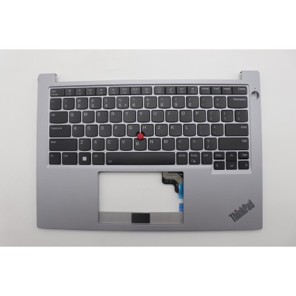 Lenovo 5M11Q28244 Palmrest Top Case con tastiera, Inglese (Stati Uniti/Europa), grigio artico, Retroilluminazione