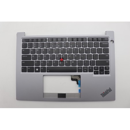 Lenovo 5M11Q28244 Palmrest Top Case con tastiera, Inglese (Stati Uniti/Europa), grigio artico, Retroilluminazione