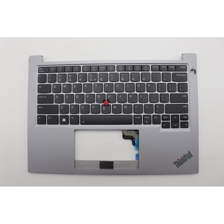 Lenovo 5M11Q28244 Palmrest Top Case con tastiera, Inglese (Stati Uniti/Europa), grigio artico, Retroilluminazione