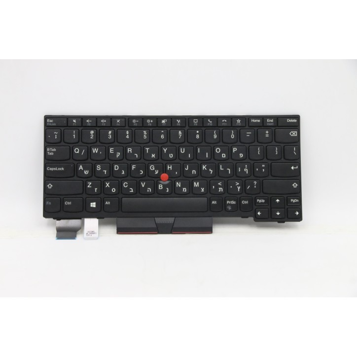 Lenovo 5N20V43158 Tastiera interna, Ebraico, Nero, Senza retroilluminazione