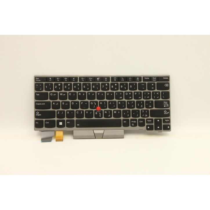 Lenovo 5N20V43477 Tastiera interna, Arabo, argento, Retroilluminazione