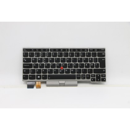 Lenovo 5N20V43624 Tastiera interna, Danese, argento, Retroilluminazione