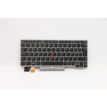Lenovo 5N20V43633 Tastiera interna, Norvegese, argento, Retroilluminazione