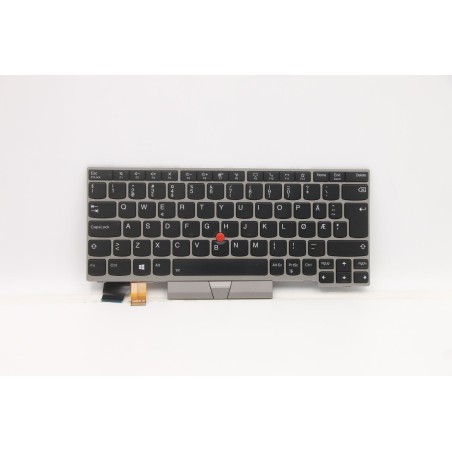 Lenovo 5N20V43633 Tastiera interna, Norvegese, argento, Retroilluminazione