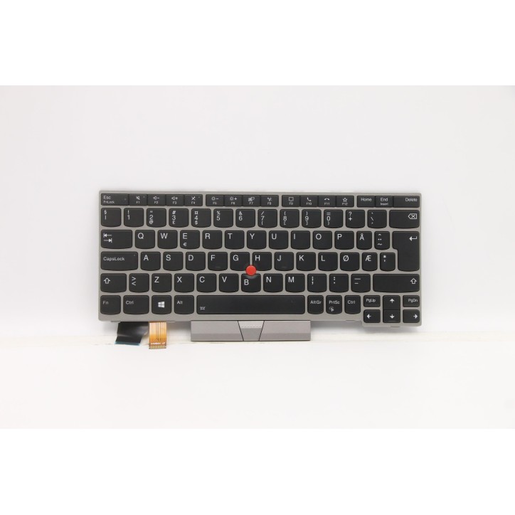 Lenovo 5N20V43633 Tastiera interna, Norvegese, argento, Retroilluminazione