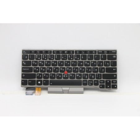 Lenovo 5N20V43635 Tastiera interna, Russo, argento, Retroilluminazione