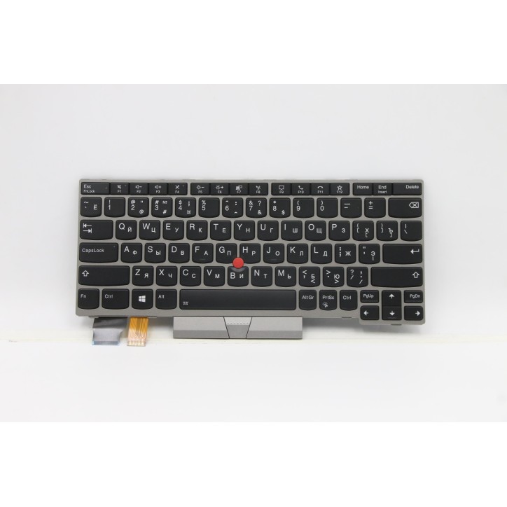 Lenovo 5N20V43635 Tastiera interna, Russo, argento, Retroilluminazione