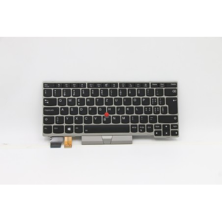 Lenovo 5N20V43638 Tastiera interna, Svizzero, argento, Retroilluminazione