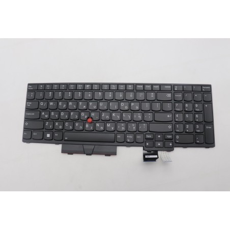 Lenovo 5N21B44378 Tastiera interna, Ebraico, Nero, Retroilluminazione, Con tastierino numerico