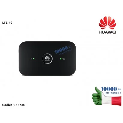 E5573 Modem Router HUAWEI E5573C SIM Connessione 3G 4G LTE Mi-Fi Wi-Fi 150 Mbps [NERO]