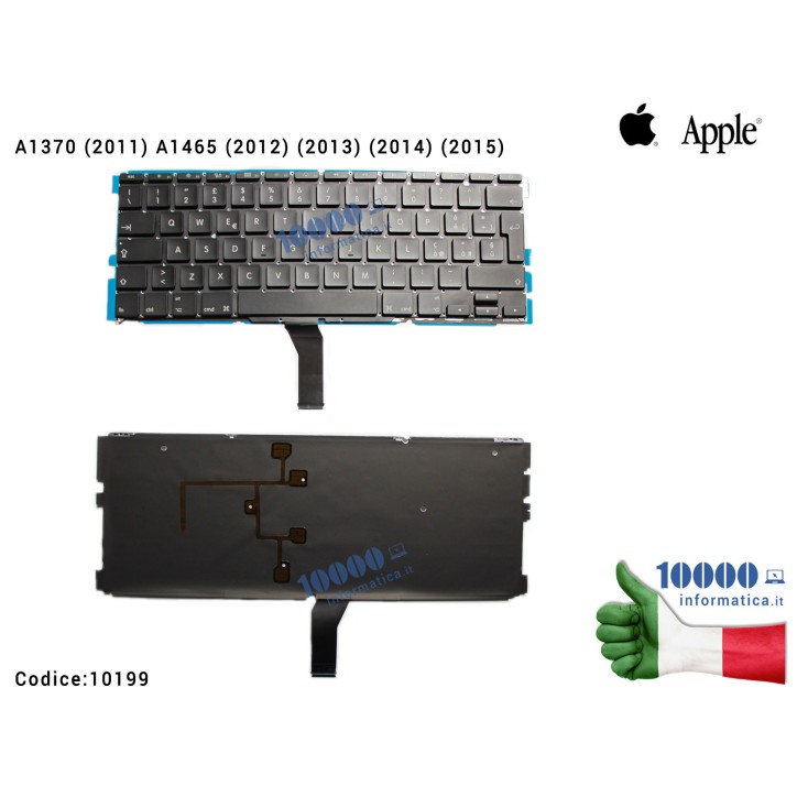 Tastiera Italiana APPLE MacBook Air 11,6 A1370 (2011) A1465 (2012) (2013) (2014) (2015)[RETROILLUMINATA] MC505 MC506