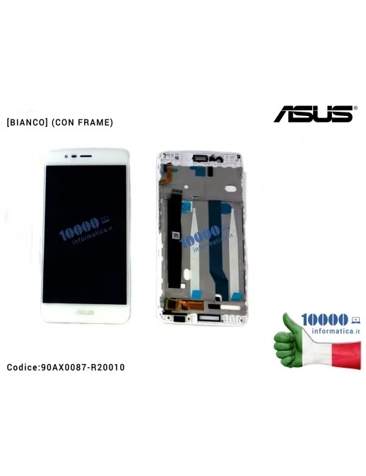 90AX0087-R20010 Display LCD con Vetro Touch Screen ASUS ZenFone 3 Max ZC520TL (X008D) [BIANCO] (CON FRAME)