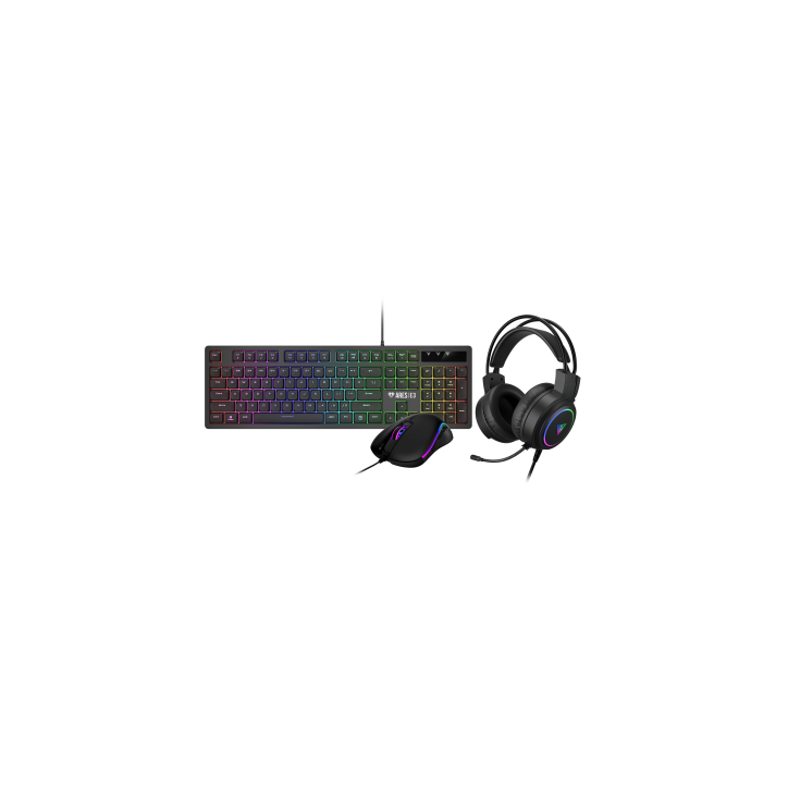 GAMDIAS KIT TAST + MOUSE + CUFFIE POSEIDON E2 3-IN-1 TAST MEMBRANA MOUSE OT