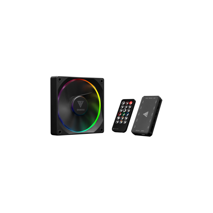 GAMDIAS VENTOLA CASE KIT AEOLUS M3-1204R 4x ARGB PWM FAN 120mm CENTRALINA+T