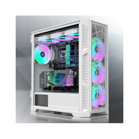 RAIJINTEK CASE M.TOWER PONOS ULTRA WHITE TG4 ARGB FAN*4 TYPE C USB3.0