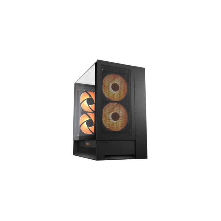 COUGAR CASE MID TOWER OMNY X BLACK 2*TG 4*FAN ARGB + HUB (supp GPU VERTICAL