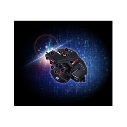 MAD CATZ GAMING MOUSE R.A.T. 6+ BLACK 11 PULSANTI 12000DPI ALLUMINIO