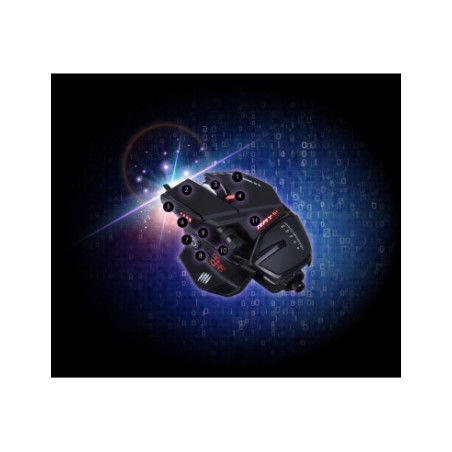 MAD CATZ GAMING MOUSE R.A.T. 6+ BLACK 11 PULSANTI 12000DPI ALLUMINIO