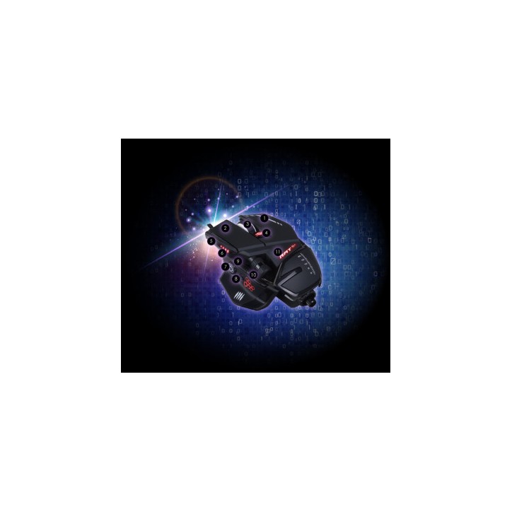 MAD CATZ GAMING MOUSE R.A.T. 6+ BLACK 11 PULSANTI 12000DPI ALLUMINIO