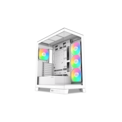 SAMA MID TOWER V50 WHITE 2*TG 4*FAN WHITE120mm ARGB PWM