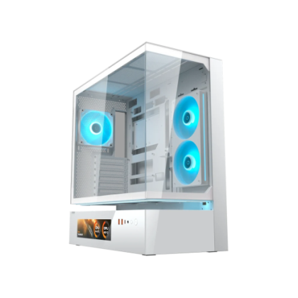 COUGAR CASE M.TOWER CFV235 VISION WH 9.16'' TG 240 REV+120ARGB FAN RGB H.sy