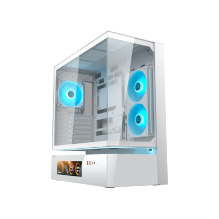 COUGAR CASE M.TOWER CFV235 VISION WH 9.16'' TG 240 REV+120ARGB FAN RGB H.sy