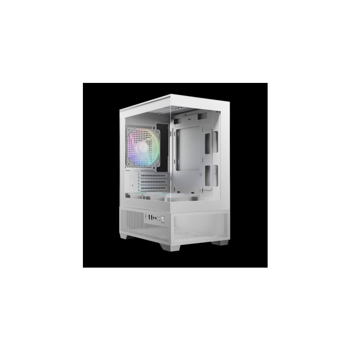GAMDIAS CASE MICRO TOWER AURA GC9M ELITE WH ARGB 3x120ARGB PANORAMICO