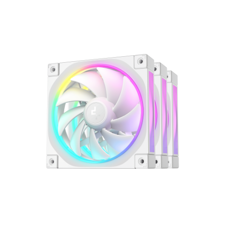DEEPCOOL VENTOLE CASE FL12 BIANCA ARGB PWM BASSO RUMORE (kit 3 ventole)