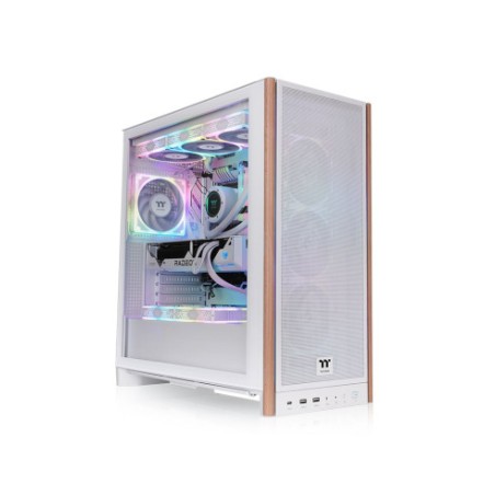 THERMALTAKE CASE M.TOWER S370 BIANCO WS TG 4*CR120 FAN PWM INSERTI IN LEGNO