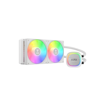 GAMDIAS RAFF.LIQUIDO AURA GL240 V2 WHITE 2xFAN ARGB