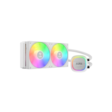GAMDIAS RAFF.LIQUIDO AURA GL240 V2 WHITE 2xFAN ARGB