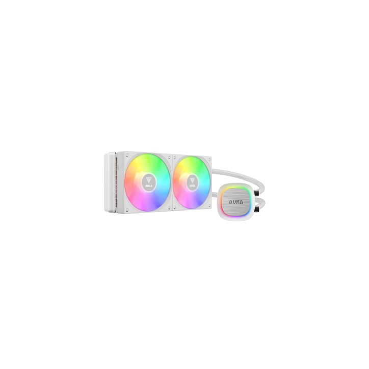 GAMDIAS RAFF.LIQUIDO AURA GL240 V2 WHITE 2xFAN ARGB