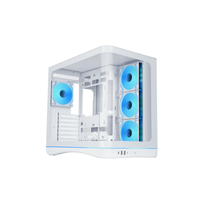 SAMA MID TOWER V62 WHITE TG CURVE LED STRIP 7* 120 ARGB PWM FAN