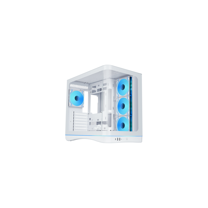 SAMA MID TOWER V62 WHITE TG CURVE LED STRIP 7* 120 ARGB PWM FAN