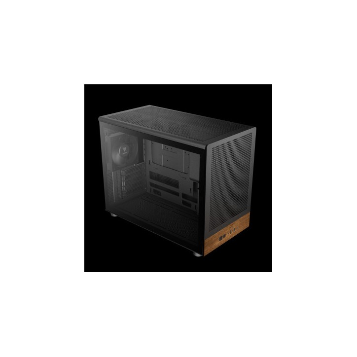 GAMDIAS CASE MICRO TOWER ATHENA M4M WOOD 3x120 FRONTALE IN RETE NOCE