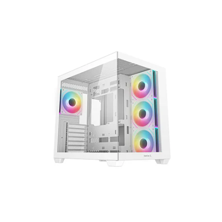 DEEPCOOL CASE MID TOWER CG530 WH 4F WHITE 2*TG 4x120 PWM+ARGB FAN