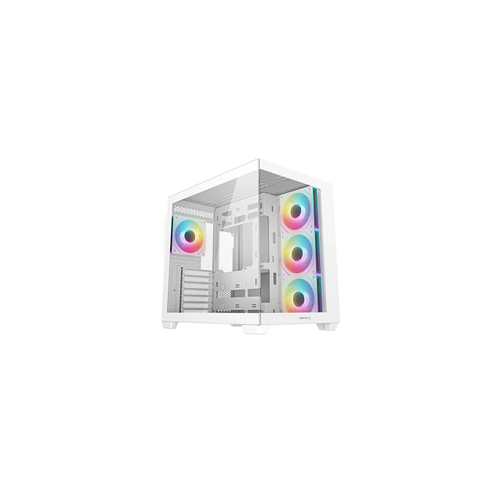 DEEPCOOL CASE MID TOWER CG530 WH 4F WHITE 2*TG 4x120 PWM+ARGB FAN