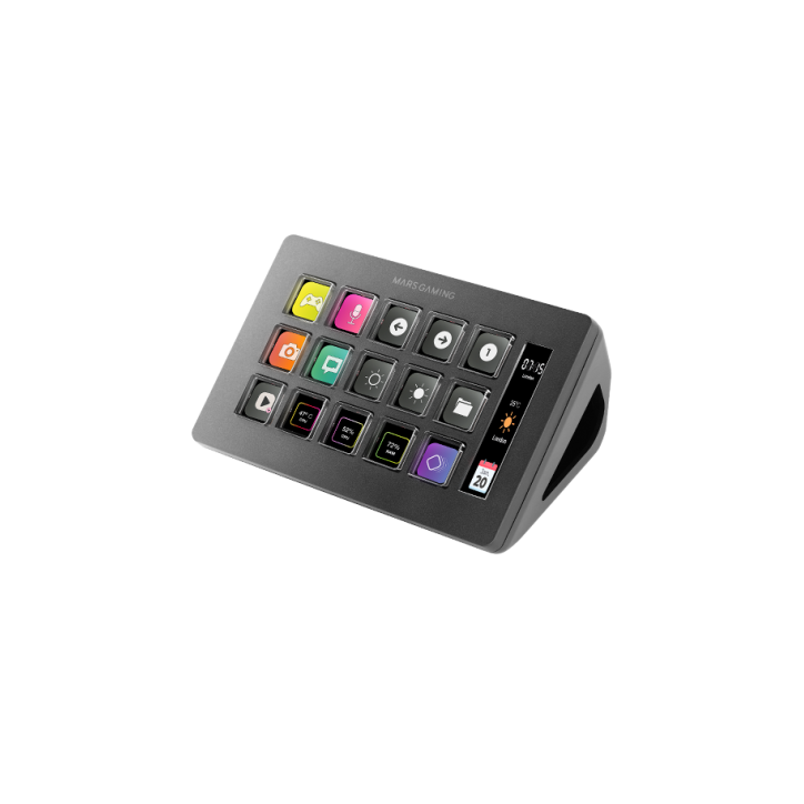 MARSGAMING SLIM STREAM DECK MSD-ONE BLACK CUSTOM KEYS+SOFTWARE
