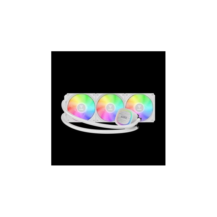 GAMDIAS RAFF.LIQUIDO AURA GL360 V2 WHITE 3xFAN ARGB