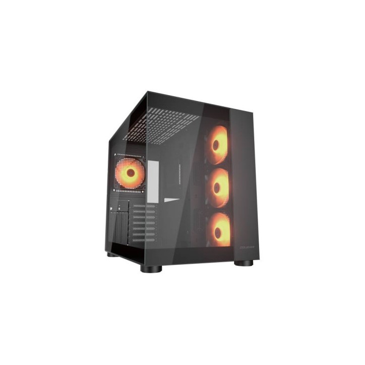 COUGAR CASE MID TOWER CUBE FV 150 RGB BLK D.CHAMBER 3*120+120mm ARGB FAN