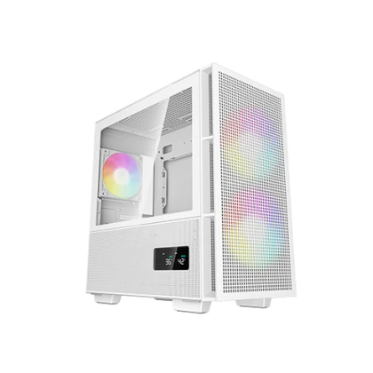 DEEPCOOL CASE MICRO ATX CH360 DIGITAL WHITE 2*140+1*120mm ARGB FAN TG